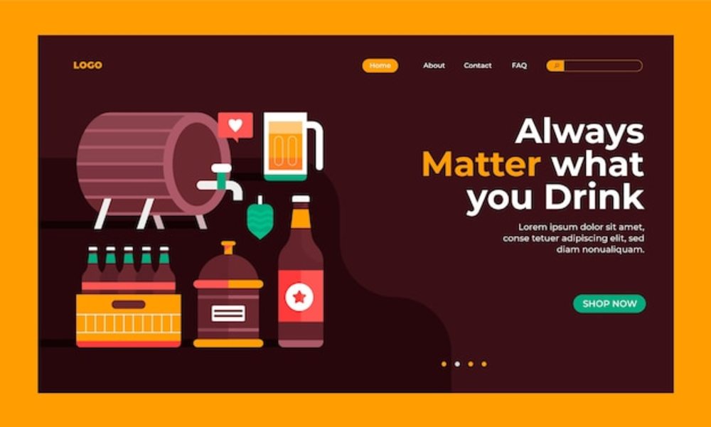 啤酒廠平面著陸頁模板設計方案